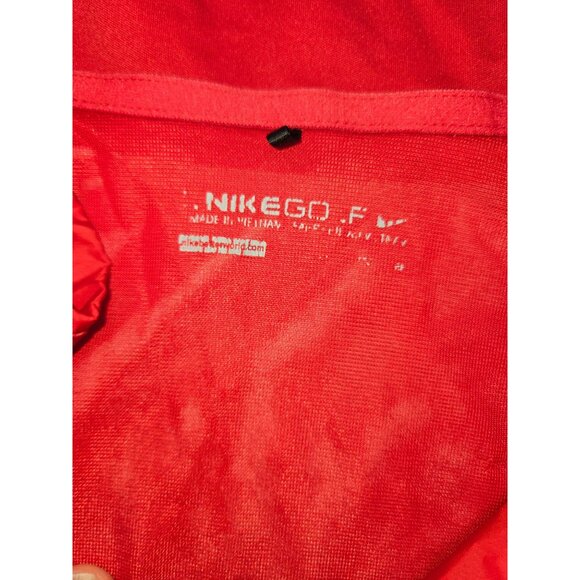 Nike Golf Mens Windbreaker Jacket XL Red Quarter-Zip Pullover Golf - Picture 5 of 9